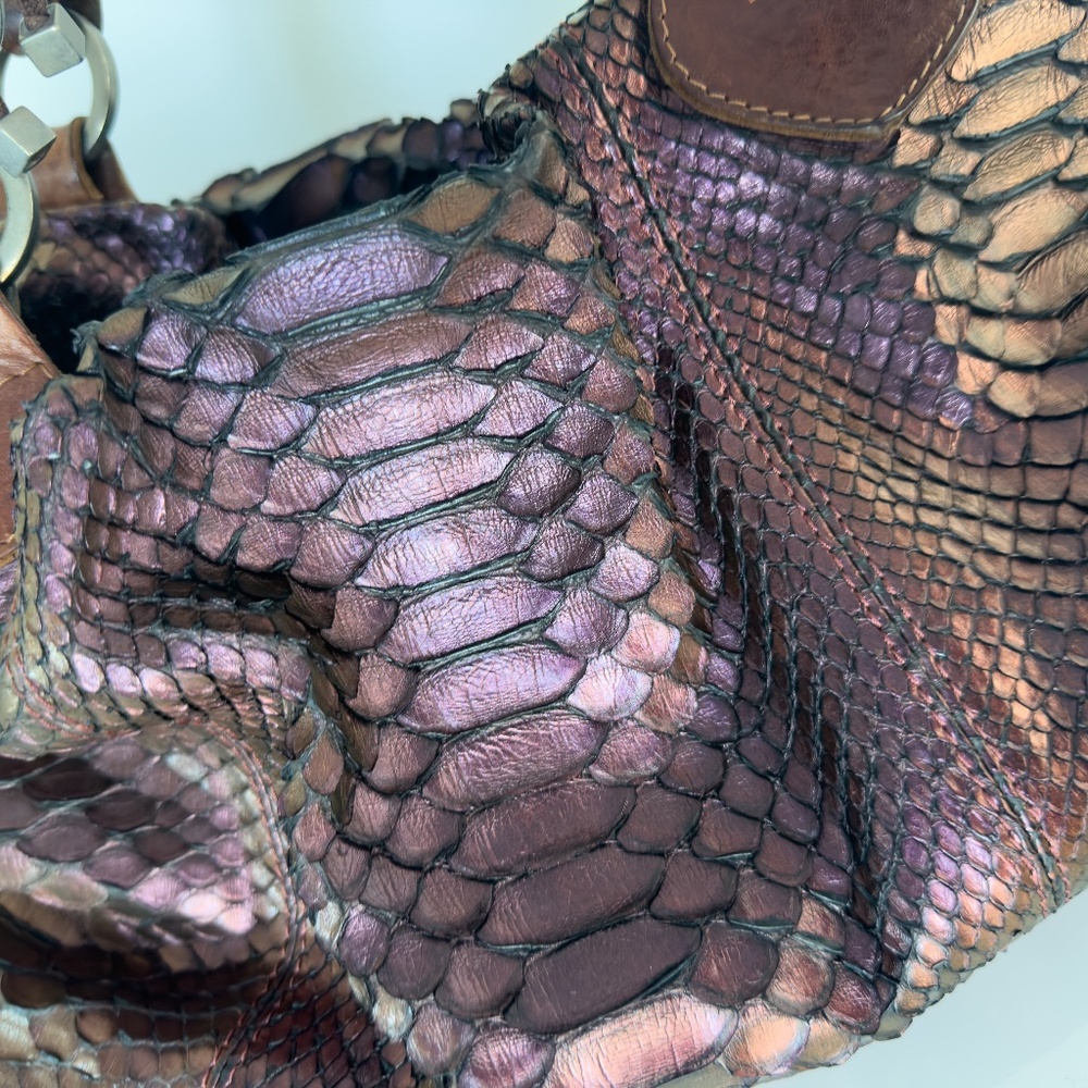 Dark Purple Pauric Sweeney Python Bag - image 3